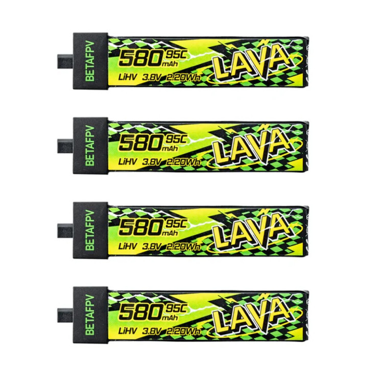 Батарея BETAFPV LAVA II 1S 580mAh 3.8V 95C BT2.0 (4 од.)